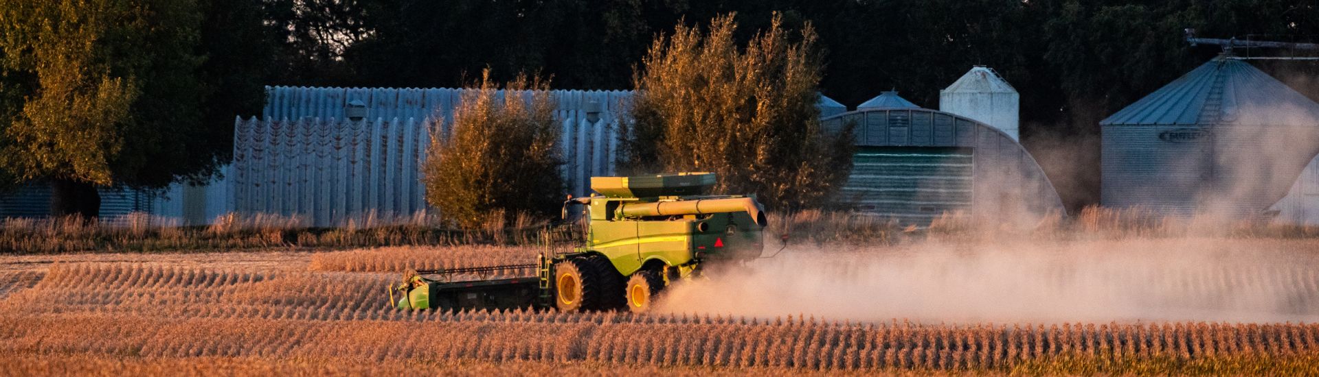 Combine in a field